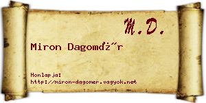 Miron Dagomér névjegykártya